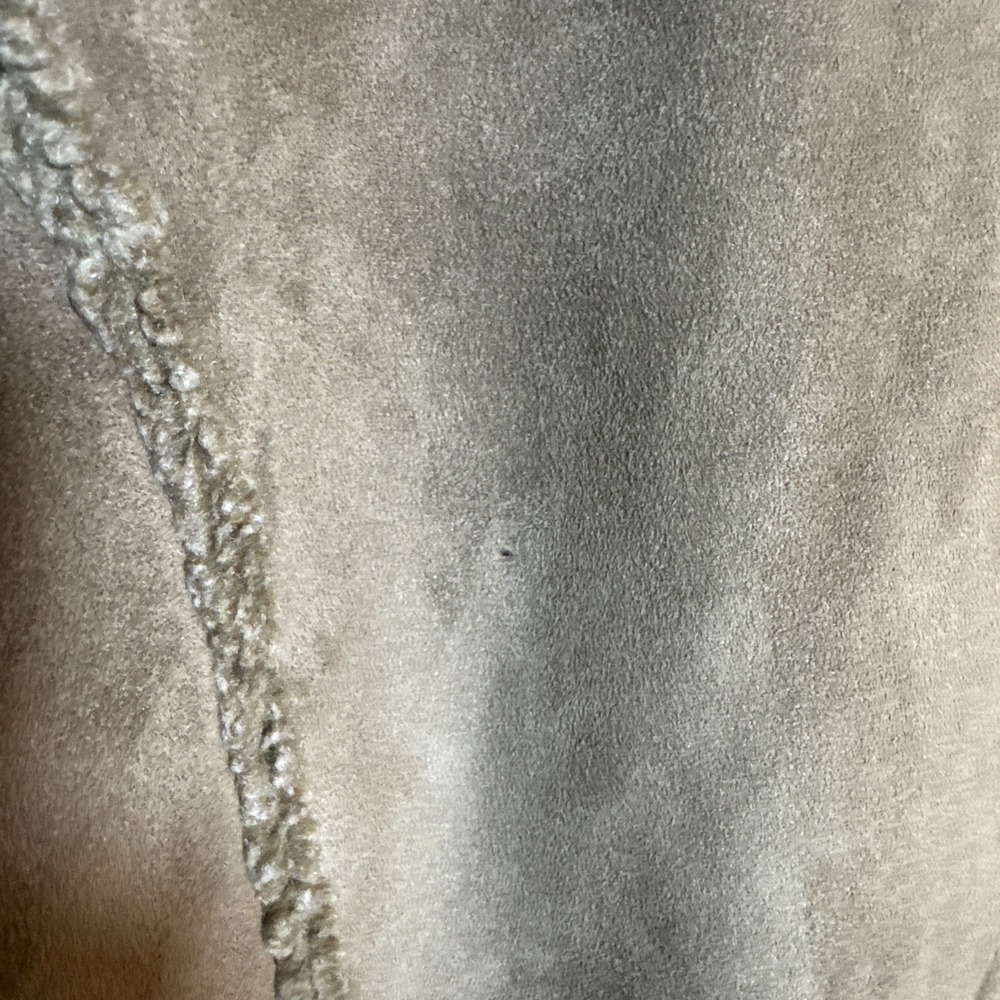 Vintage L.L. Bean Women's XL‎ Sherpa Lined Faux Suede Fleece Jacket Coat Brown - Picture 9 of 9